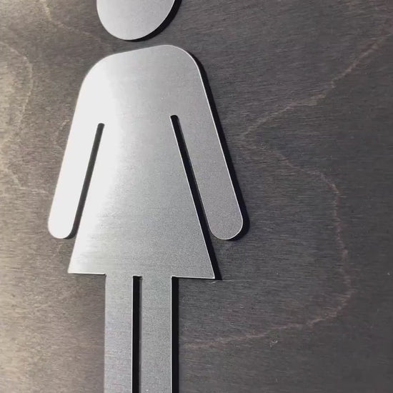 Bathroom Sign 12” Hanging Directional | Priced per sign not as a set