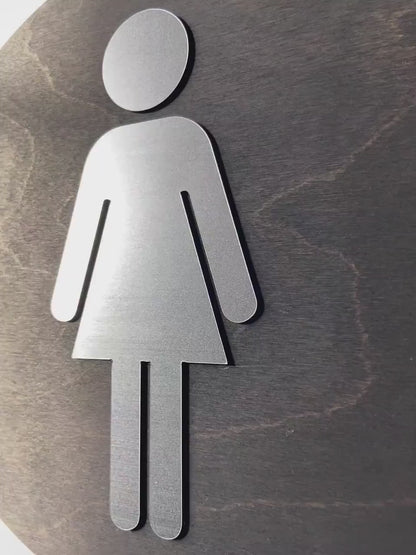 Bathroom Sign 12” Hanging Directional | Priced per sign not as a set