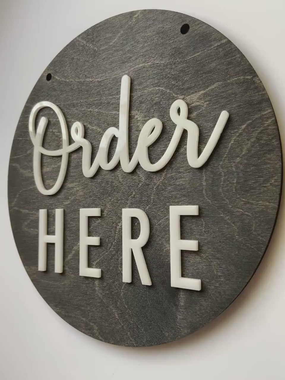 12x12” ORDER Here PICK UP Here Business Sign | Custom Coffee Shop Restaurant Bakery Ice Cream Stand | Priced Per Sign Not Sold as a Set