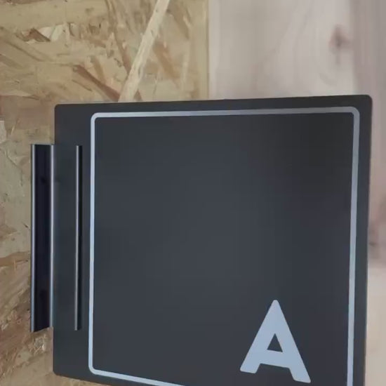 Room Number Sign, Side Projection Mount