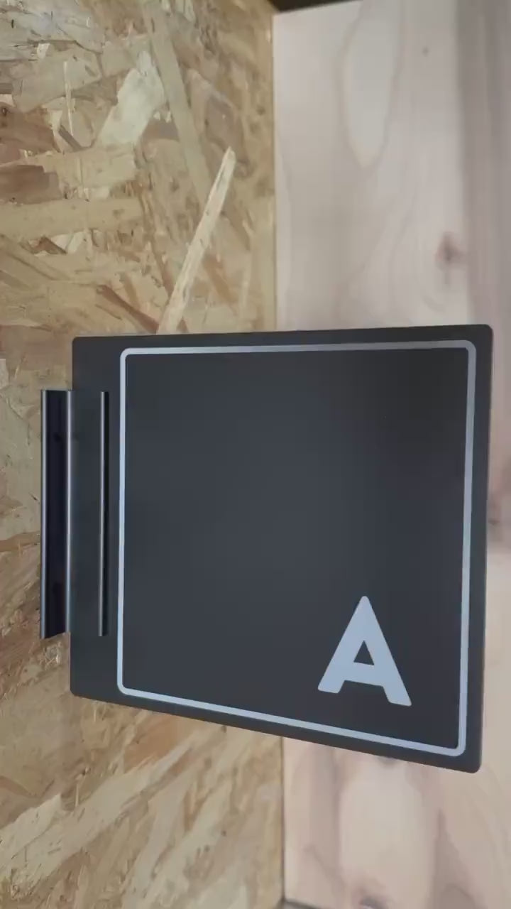 Room Number Sign, Side Projection Mount