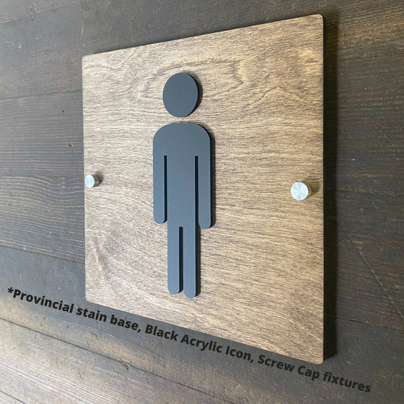 Office Door Wayfinding Signs Wood Acrylic Custom Business Rustic Decor 9 x 9 "| Priced per sign not as a set