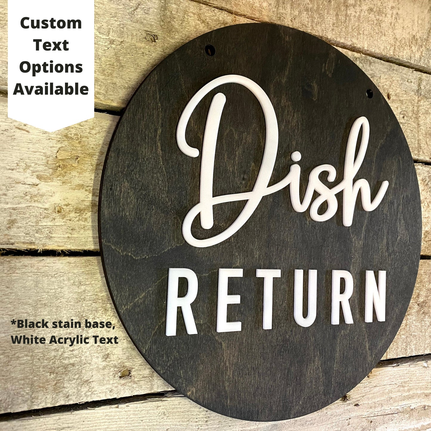 Dish Return BUSINESS Sign Wayfinding Custom COFFEE SHOP Restaurant Bakery Ice Cream Stand | Kitchen Cafe Decor Signs | Rustic Modern Display