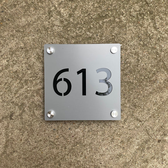 house Number Sign 5.5"X5.5"  | Modern Custom Home Acrylic Street Address Sign Waterproof | Outdoor Weatherproof UV Resistant