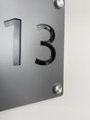 house Number Sign 5.5"X5.5"  | Modern Custom Home Acrylic Street Address Sign Waterproof | Outdoor Weatherproof UV Resistant