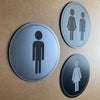 Bathroom Signs Airbnb Home Office |  Mens Womens Room | 5.5" Weatherproof & UV Resistant with Adhesive Backing | Priced per sign not a set