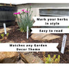 Garden Herb Markers | Set of 6 Plant Seed Labels | Greenhouse Patio Decor |  Gardener Gift
