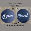 Open Closed Double Sided Business Door Sign | Indoor Outdoor UV Stable and Weatherproof | Cafe Coffee Shop
