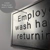 Employees Must Wash Hands Sign | Cafe Restaurant Bathroom