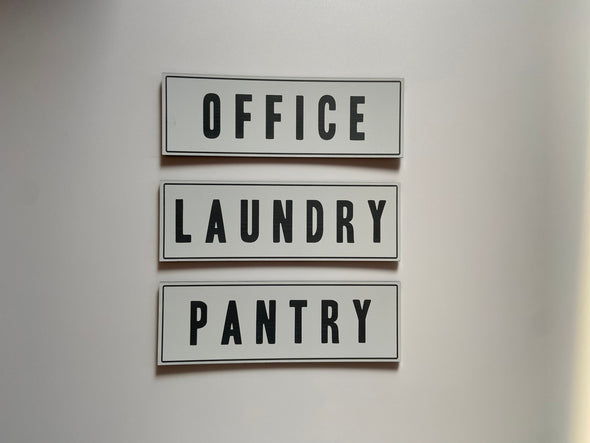 Laundry Room Sign 6x2” | AirBnB Home Decor | Business Storefront