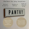 Pantry Sign | Farmhouse Kitchen Decor | Air B and B