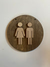 Bathroom Sign 12” Hanging Directional | Priced per sign not as a set